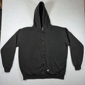Berne Workwear Mens 2XL Black Hooded Work Thermal Jacket SZ101BK - Fast Shipping